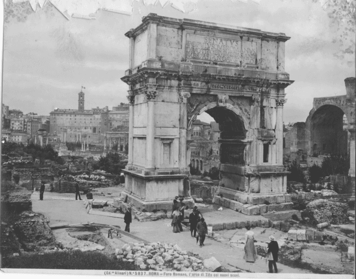 Roma - Foro Romano, l' arco di Tito coi nuovi scavi