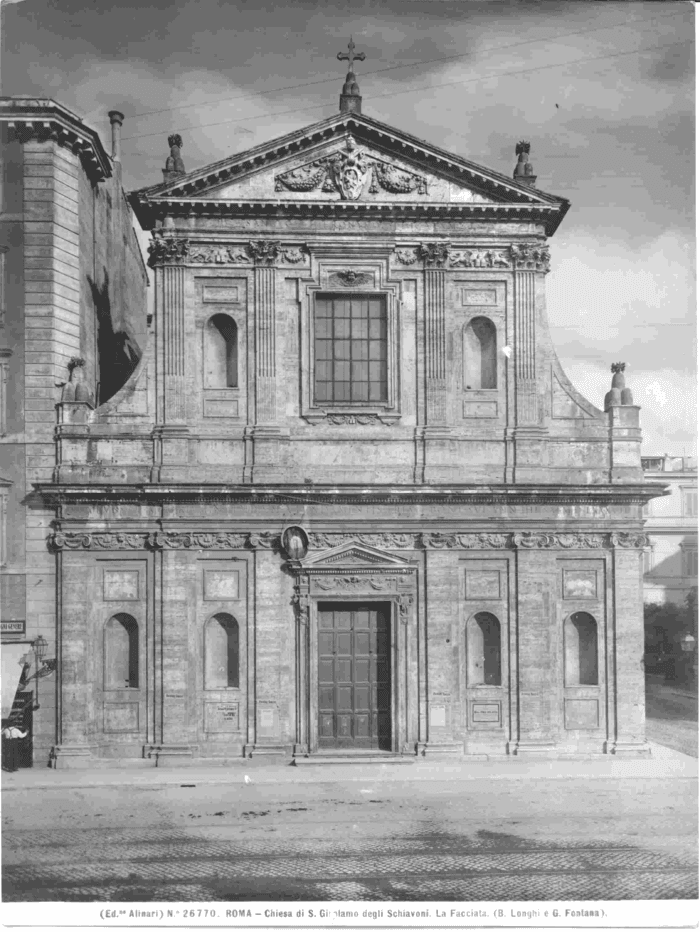 Roma - Chiesa di S. Girolamo degli Schiavoni. La Facciata.