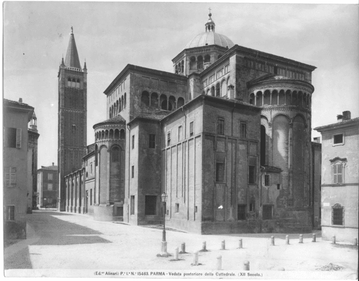 Parma - Veduta posteriore della cattedrale : (XII secolo)