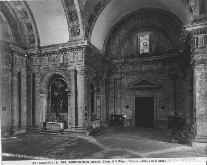 Montepulciano (contorni) - Chiesa di S. Biagio. L' Interno. (Antonio da S. Gallo.)