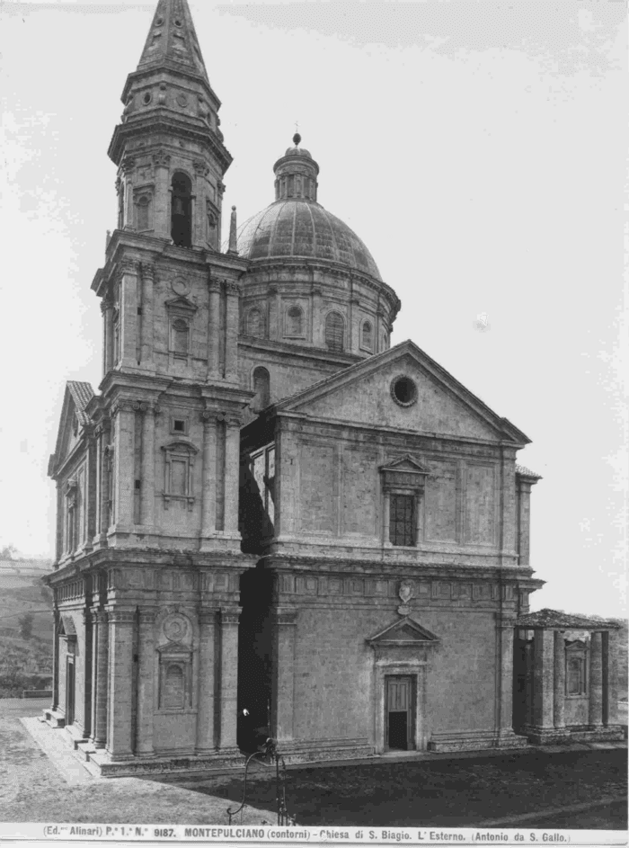 Montepulciano (contorni) - Chiesa di S. Biagio. L' Esterno. (Antonio da S. Gallo.)