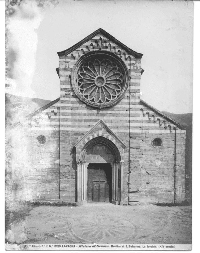 Lavagna (Riviera di Genova) - Basilica di S. Salvatore. La facciata (XIV secolo)