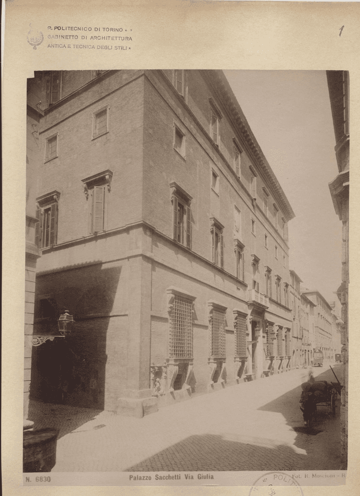 Palazzo sacchetti - Via Giulia - Fot. R. Moscioni - Roma