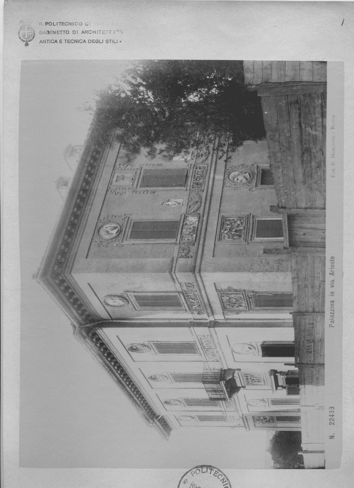 Palazzina in via Ariosto - Fot. R. Moscioni - Roma