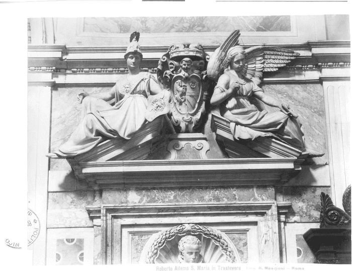 Dettaglio del Monumento a Roberto Altems S. Maria in Trastevere