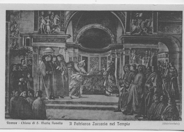 Il Patriarca Zaccaria nel tempio (Domenico Ghirlandaio) - (Firenze - Chiesa di S. Maria Novella)