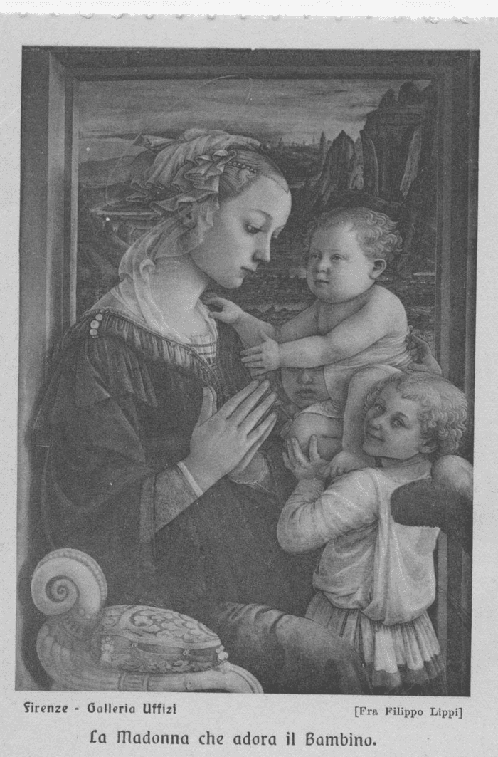 La Madonna che adora il Bambino (Fra Filippo Lippi) - (Firenze - Galleria Uffizi)