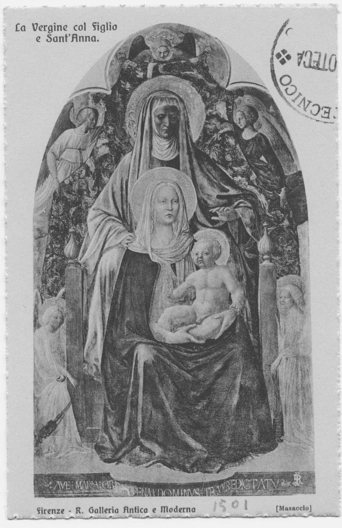 La Vergine col figlio e Sant'Anna (Masaccio) - (Firenze - R. Galleria Antica e Moderna)