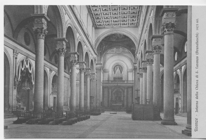 Firenze - Interno della Chiesa di S. Lorenzo (Brunelleschi)