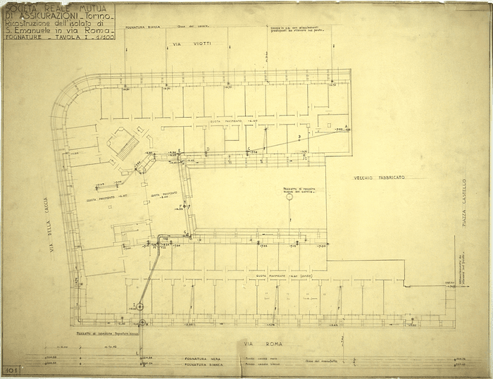 SOCIETA' REALE MUTUA/DI ASSICURAZIONI - Torino/Ricostruzione dell'isolato di/S. Emanuele in via Roma