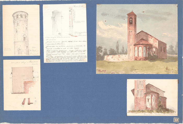 tav.52 - Strambino e Settimo Torinese, particolari di edifici e cimitero