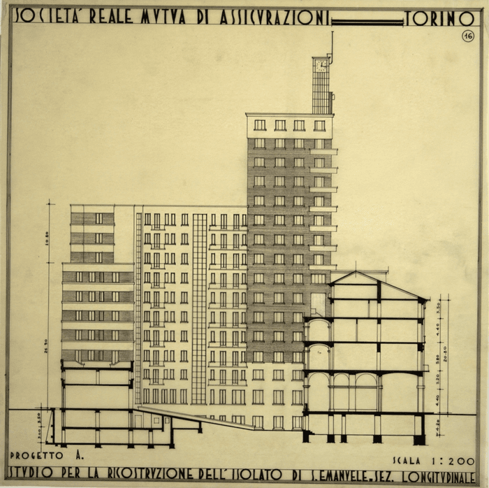 SOCIETA' REALE MUTUA DI ASSICURAZIONI - TORINO/STUDIO PER LA RICOSTRUZIONE DELL'ISOLATO DI S. EMANUELE