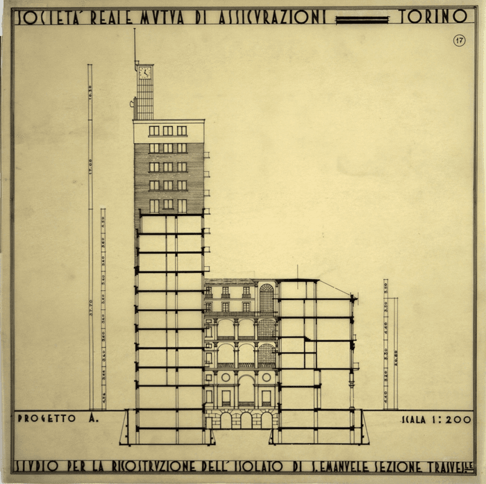 SOCIETA' REALE MUTUA DI ASSICURAZIONI - TORINO/STUDIO PER LA RICOSTRUZIONE DELL'ISOLATO DI S. EMANUELE