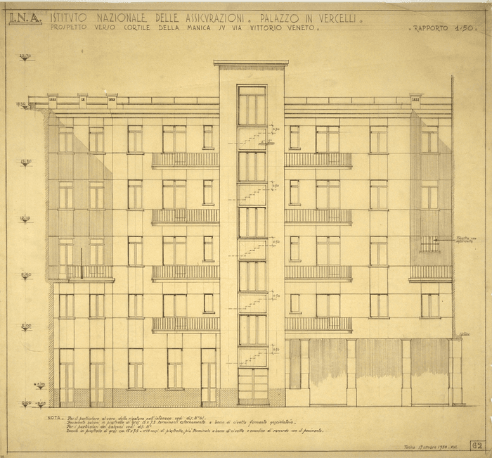 I.N.A. Istituto Nazionale delle Assicurazioni-Palazzo in Vercelli