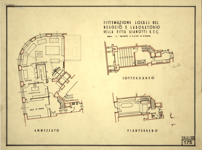 SISTEMAZIONI LOCALI DEL/NEGOZIO E LABORATORIO/DELLA DITTA GIANOTTI