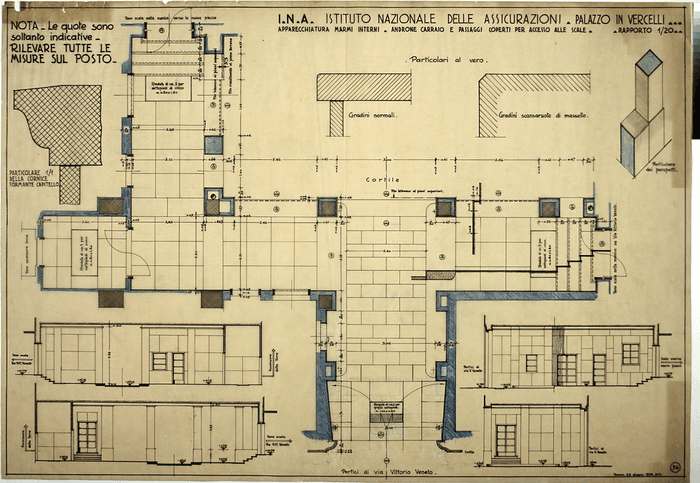 I.N.A.Istituto Nazionale delle Assicurazioni - Palazzo in  Vercelli