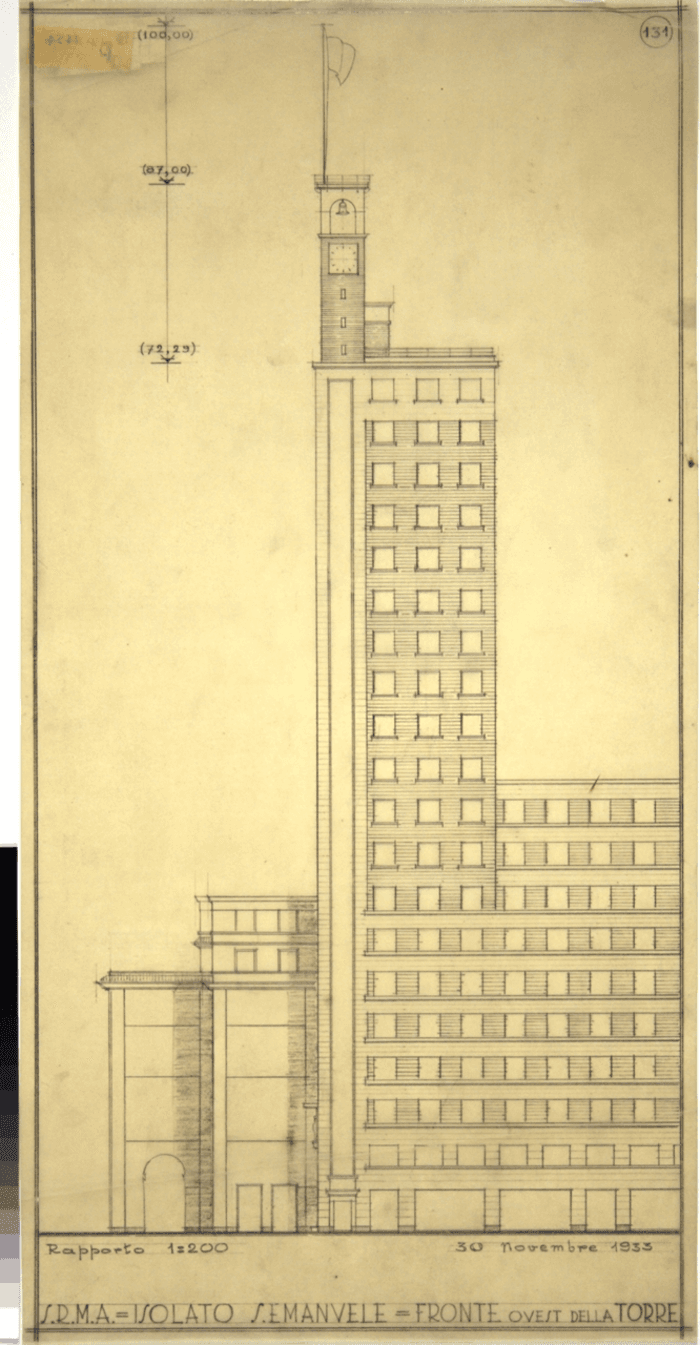 S. R. M. A. - ISOLATO S. EMANUELE - FRONTE OVEST DELLA TORRE