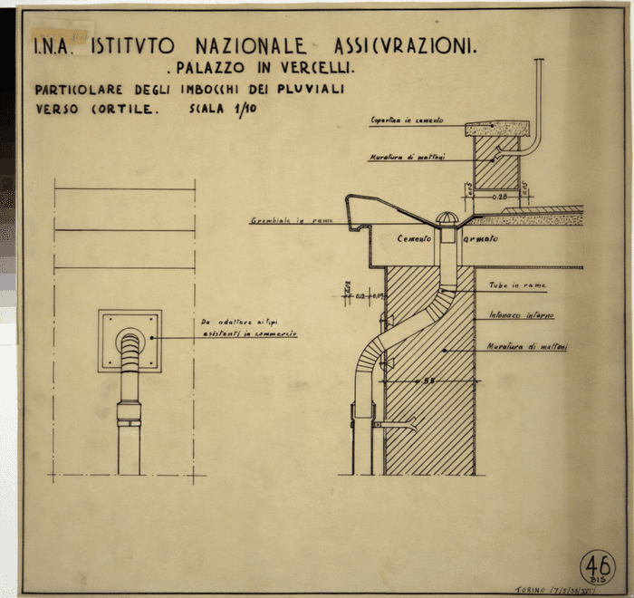 I.N.A. Istituto Nazionale delle Assicurazioni /Palazzo in  Vercelli