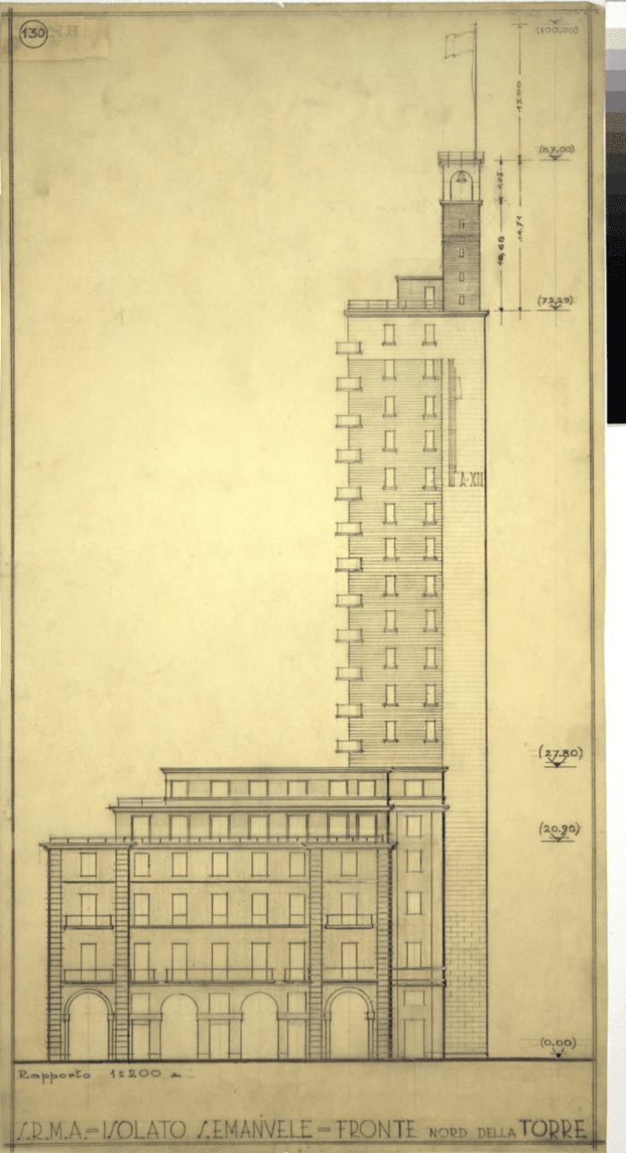 S. R. M. A. - ISOLATO S. EMANUELE - FRONTE NORD DELLA TORRE