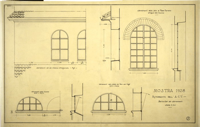 MOSTRA 1928/RISTORANTE DELL'A.C.T./Particolari dei serramenti