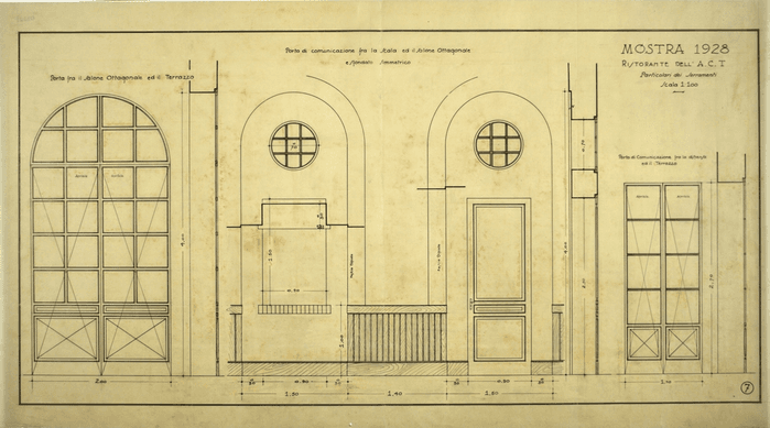 MOSTRA 1928/RISTORANTE DELL'A.C.T./Particolari dei serramenti