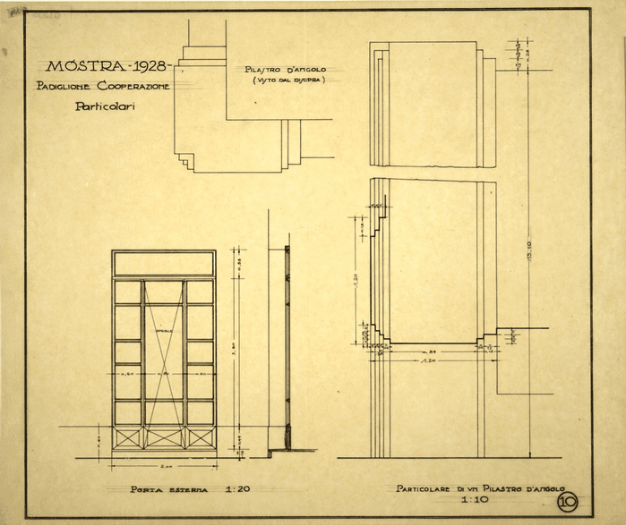 MOSTRA 1928/PADIGLIONE COOPERAZIONE/PARTICOLARI