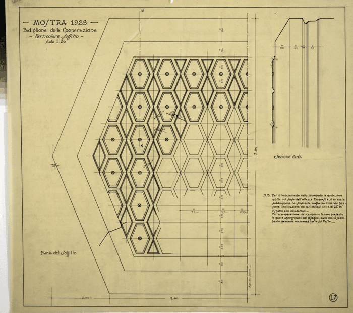 MOSTRA 1928/padiglione della cooperazione/particolare soffitto