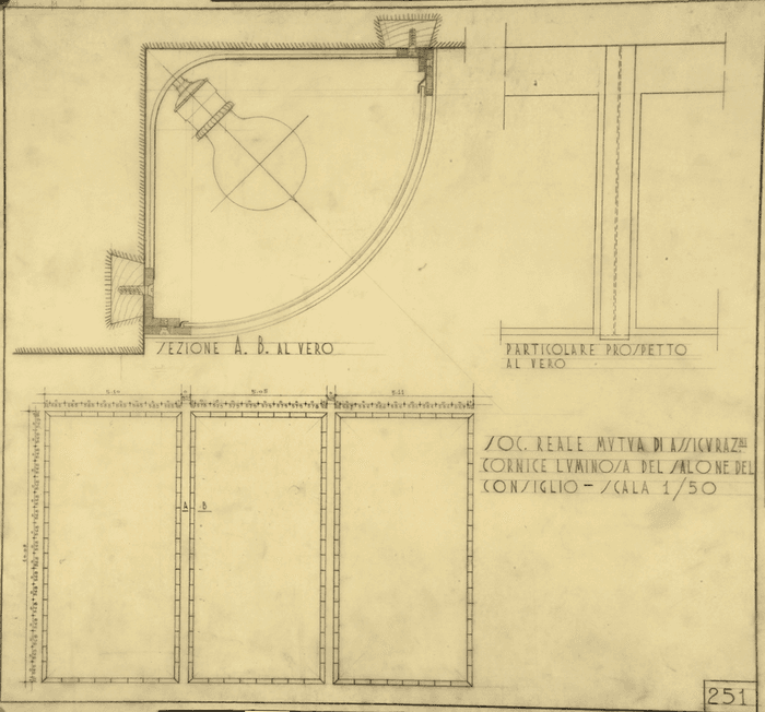 SOC. REALE MUTUA DI ASSICURAZ.NI/CORNICE LUMINOSA DEL SALONE DEL/C0NSIGLIO