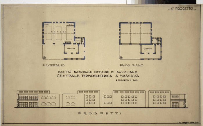 Società Nazionale Officine di Savigliano / Centrale termoelettrica a Massaua / I progetto