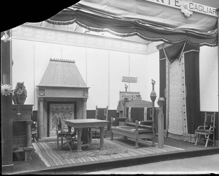 Sala Sarda, stand espositivo della ditta Fratelli Clemente all'Esposizione Internazionale di Torino del 1911. 