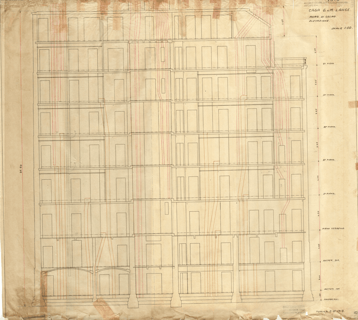 CASA G. e M. LANGE / MURO DI COLMO / ELEVAZIONE