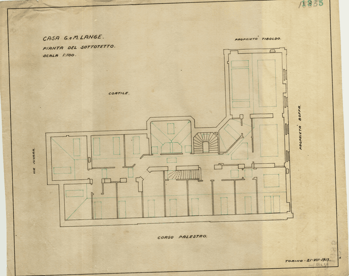 CASA G. e M. LANGE. / PIANTA DEL SOTTETTO