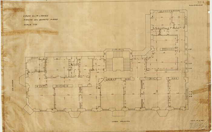 CASA G. e M. LANGE / PIANTA DEL QUARTO PIANO