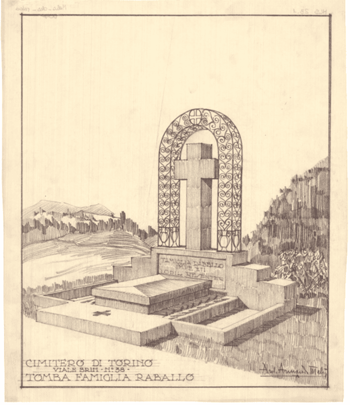 Tomba Raballo, cimitero Monumentale di Torino, v.le Brin. n. 38.