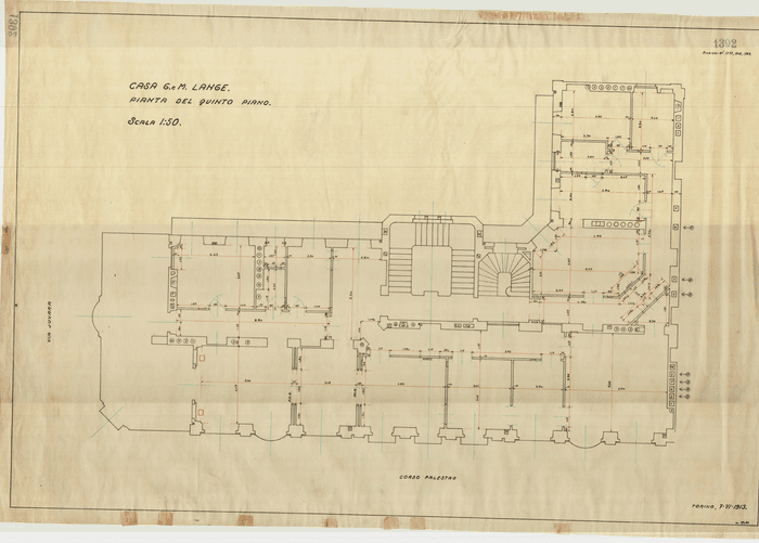 CASA G. e M. LANGE. / PIANTA DEL QUINTO PIANO