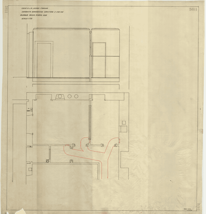 CASA G. e M. LANGE - TORINO / IMPIANTO APPARECCHI SANITARI E CUCINE / ALLOGGIO PRIMO PIANO SUD