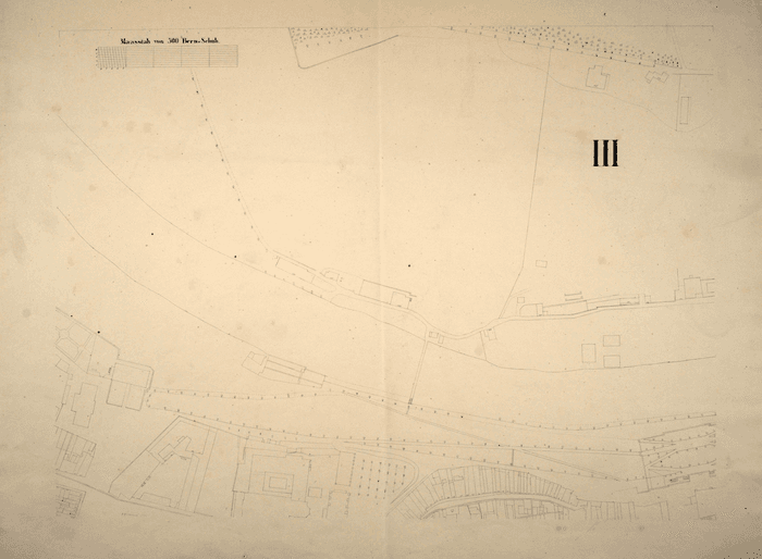 Ponte sull'Aar a Berna. Plan de la ville de Berne.