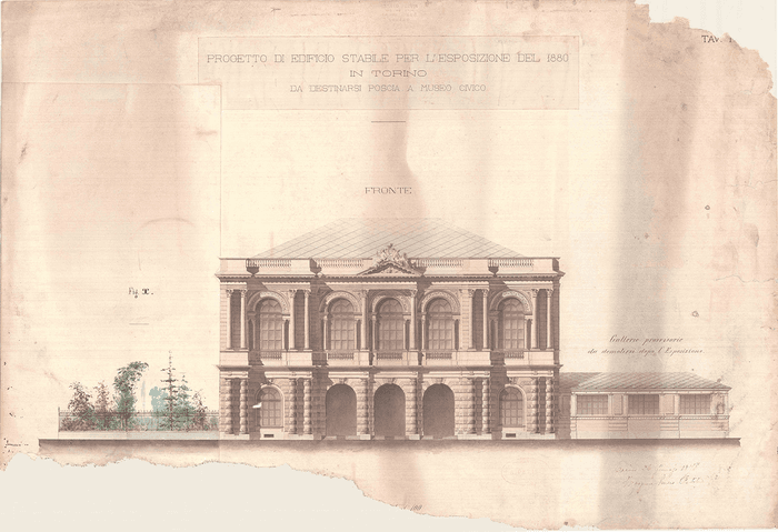 Progetto di edificio stabile per l'esposizione del 1880 in Torino. Da destinarsi poscia a Museo Civico