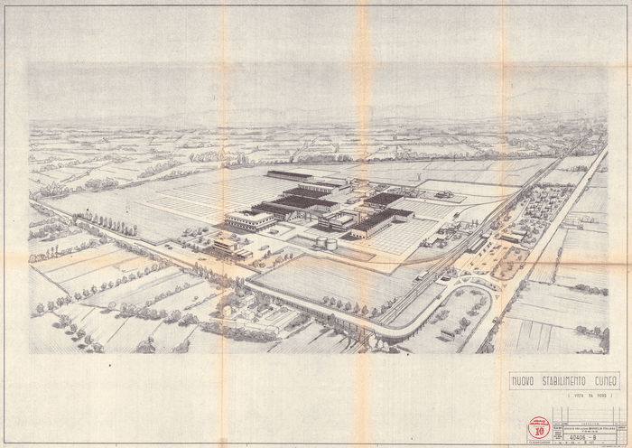 MICHELIN, stabilimento di Cuneo, eliocopie e planimetrie, 1962 - 1963