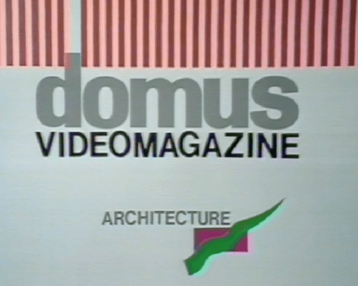 Domus Video Magazine Rivista Mensile Di Architettura N.0