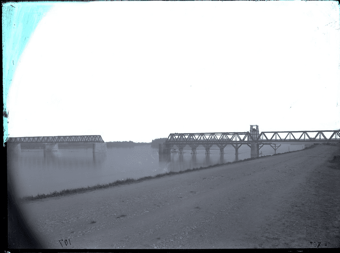 Ponte ferroviario sul Po tra Revere e Ostiglia