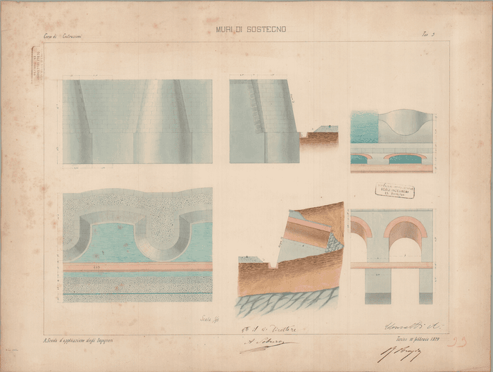 Costruzioni: Muri di sostegno. Tav.5