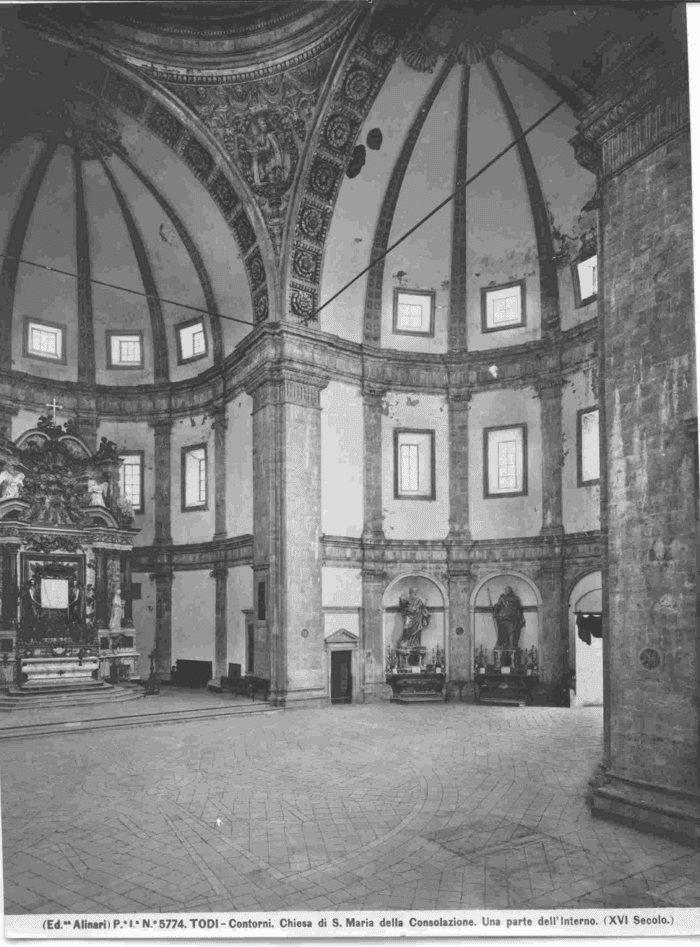 Todi. - Contorni. Chiesa di S. Maria della Consolazione. Una parte dell' interno. (XVI Secolo.)