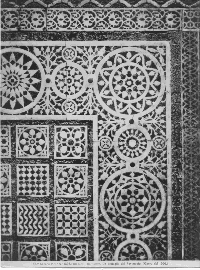 Firenze - Battistero. Un dettaglio del pavimento (opera del 1200)