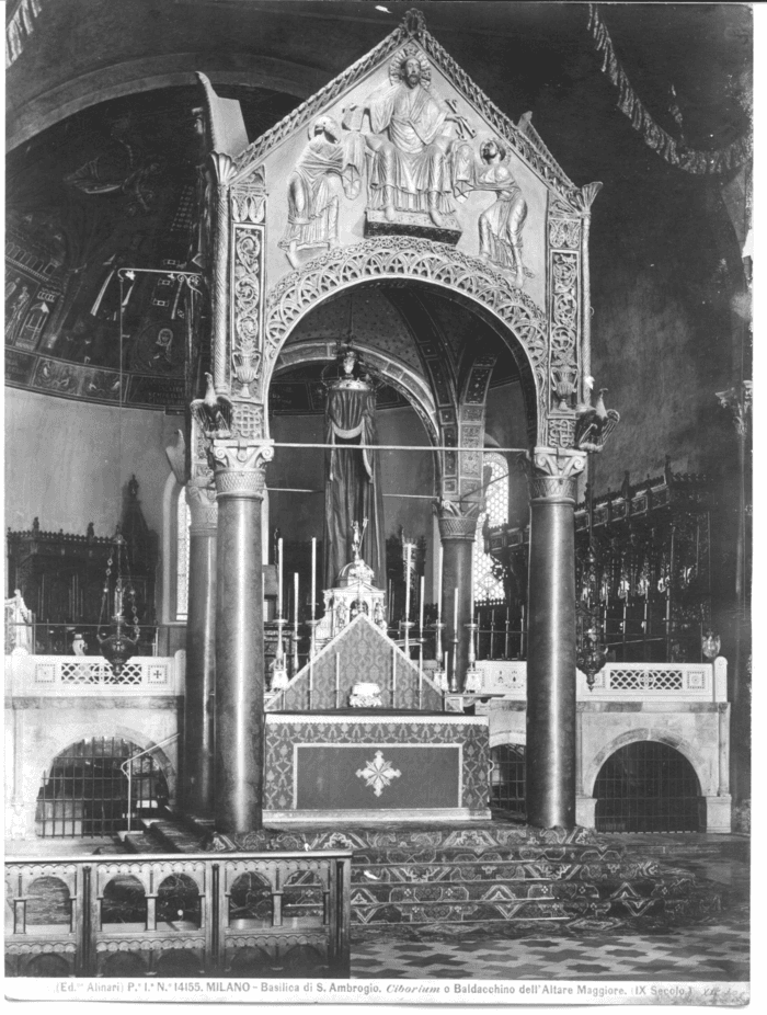 Milano - Basilica di S. Ambrogio. Ciborium o Baldacchino dell' Altare Maggiore. (IX secolo)