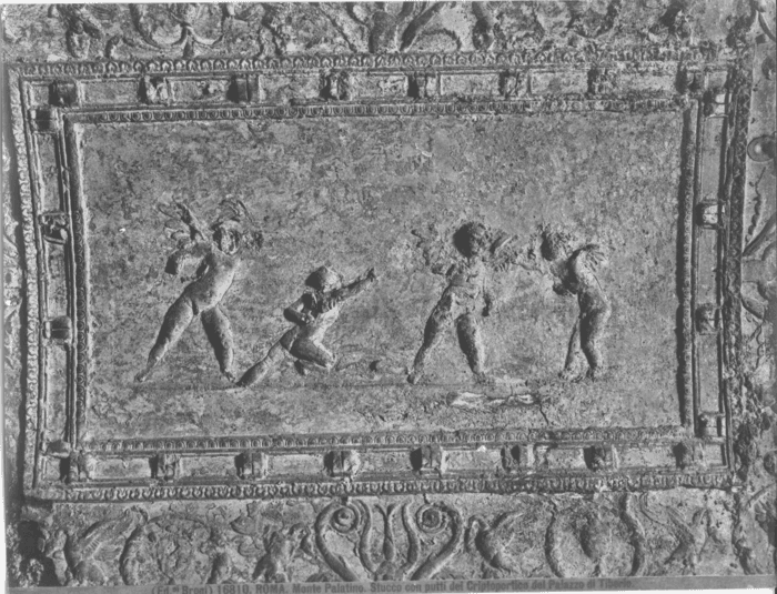 Roma - Monte Palatino. Stucco con putti del Criptoportico del Palazzo di Tiberio