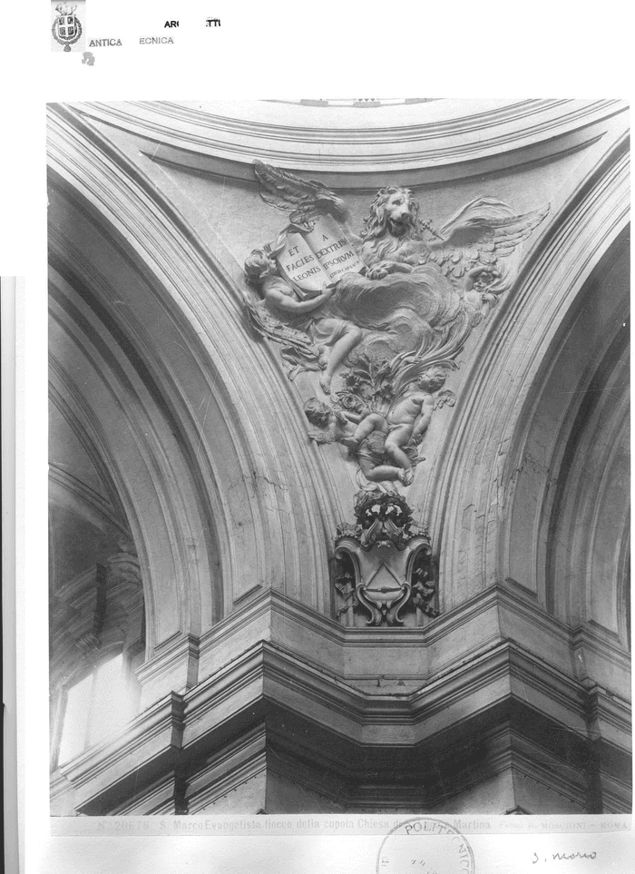 S. Marco Evangelista fiocco della cupola Chiesa di S. Luca e Martina
