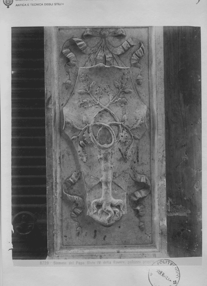 Stemma del Papa Sisto IV della Rovere, palazzo proprio - Roma