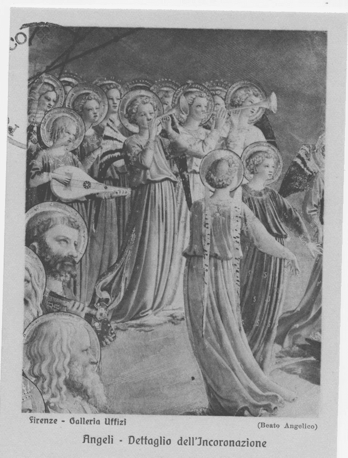 Angeli, dettaglio dell' Incoronazione (Beato Angelico) - (Firenze - Galleria Uffizi)
