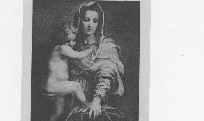 Dettaglio della Madonna delle Arpie (Andrea del Sarto) - (Firenze - Galleria Uffizi)